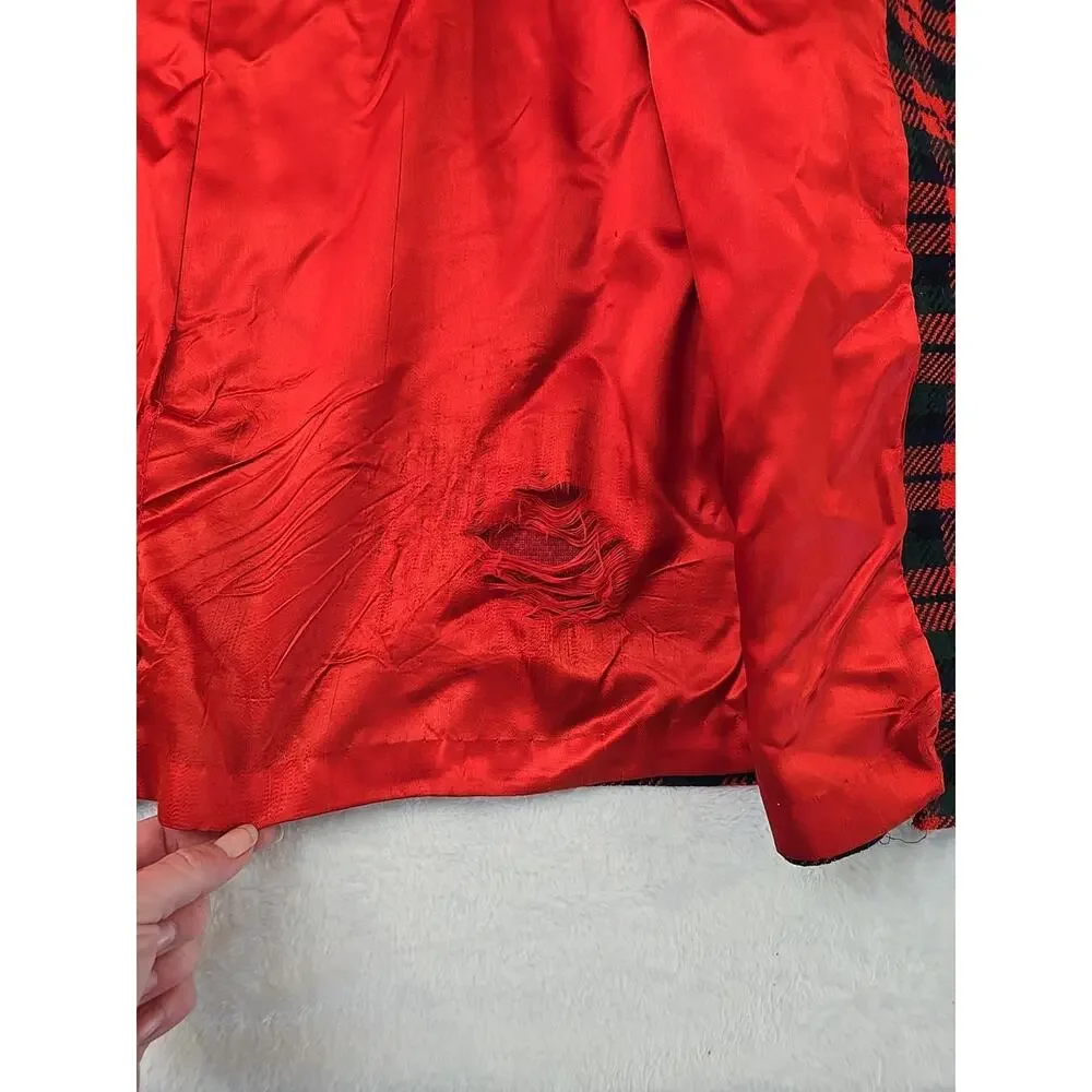 Pendleton Vtg 70s 80s Double Breasted 100% Wool Car Coat Womans Sz 8 Belted USA